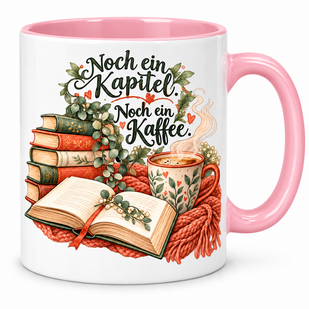 PEP-0024 Bücher-Tasse rosa