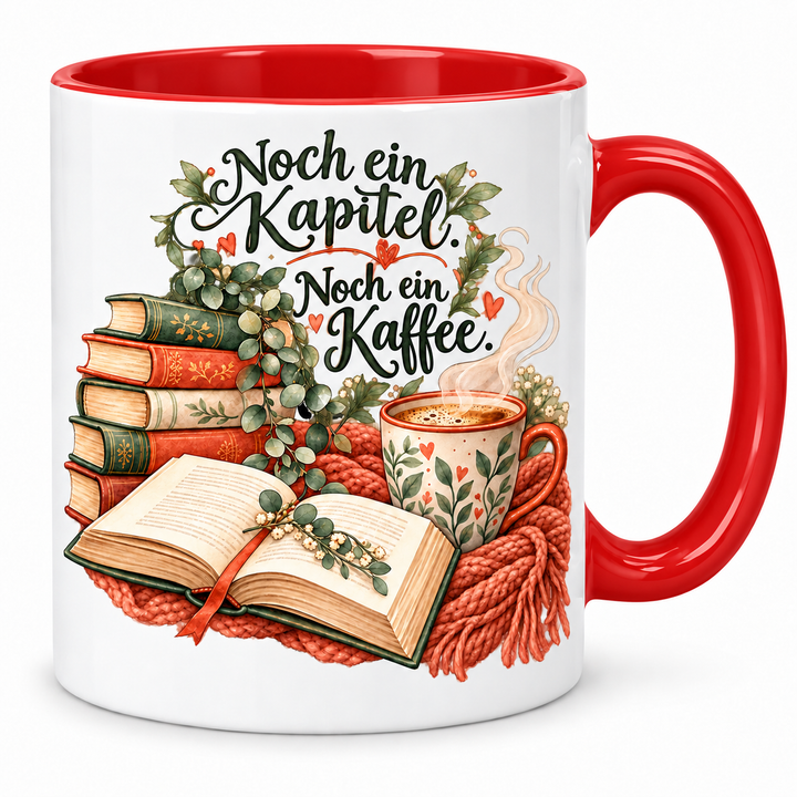 PEP-0024 Bücher-Tasse rot