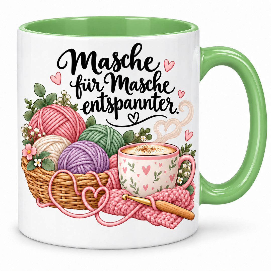 PEP-0025 Häkel-Tasse grün