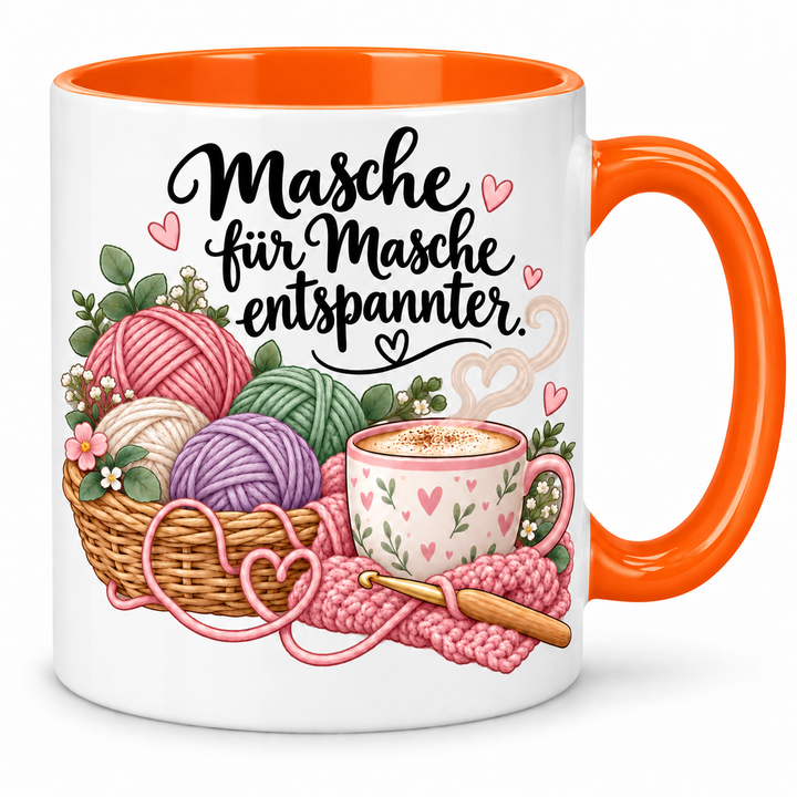PEP-0025 Häkel-Tasse orange