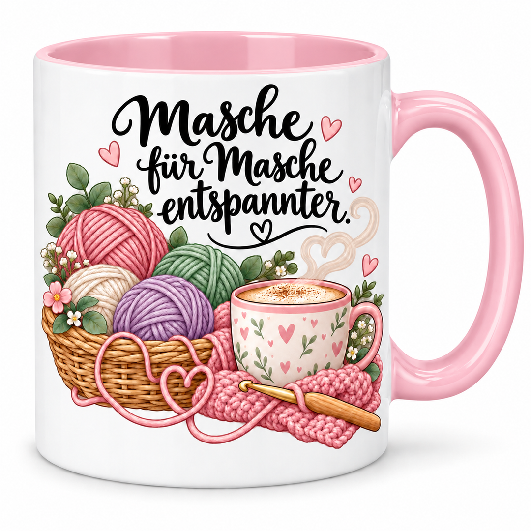 PEP-0025 Häkel-Tasse rosa