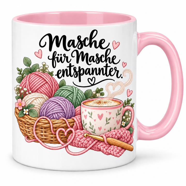 PEP-0025 Häkel-Tasse rosa
