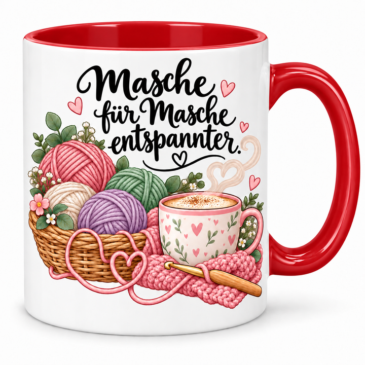 PEP-0025 Häkel-Tasse rot