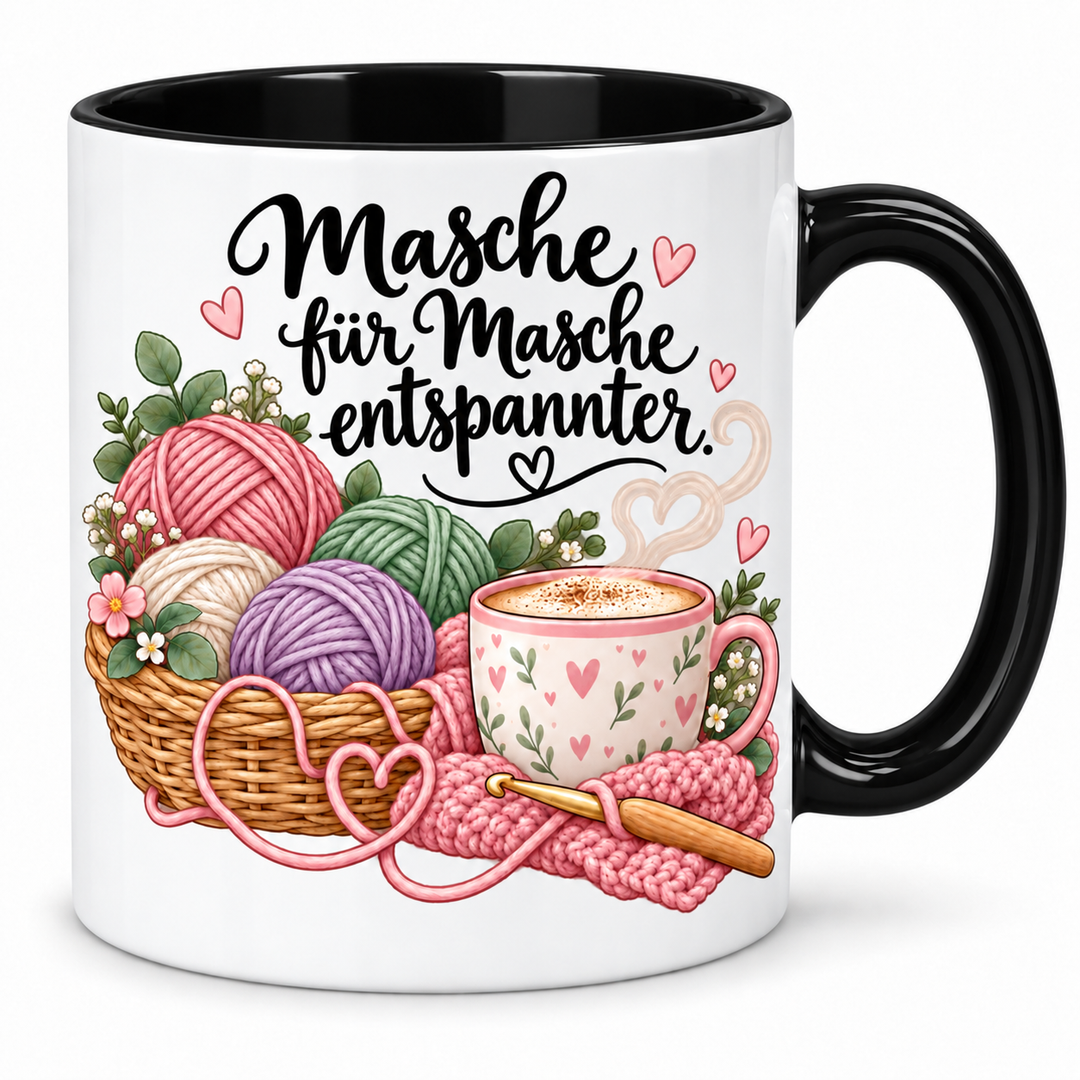 PEP-0025 Häkel-Tasse schwarz