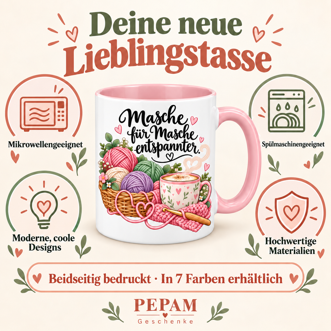 PEP-0025 Häkel-Tasse Vorteile und Pflege