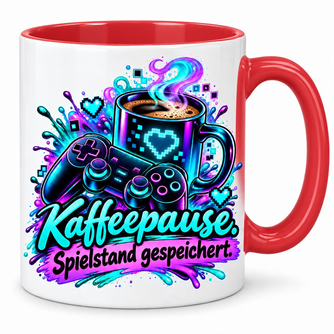 Gaming-Tasse Kaffeepause – Rot