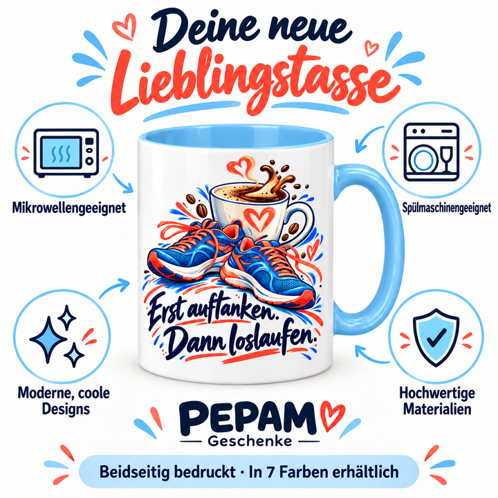 Lauf-Tasse – mikrowellengeeignet, spülmaschinengeeignet, moderne Designs und hochwertige Materialien