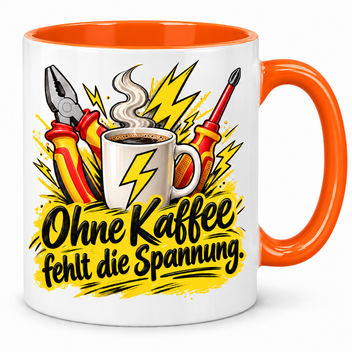PEP-0038 – Elektriker-Tasse – Orange