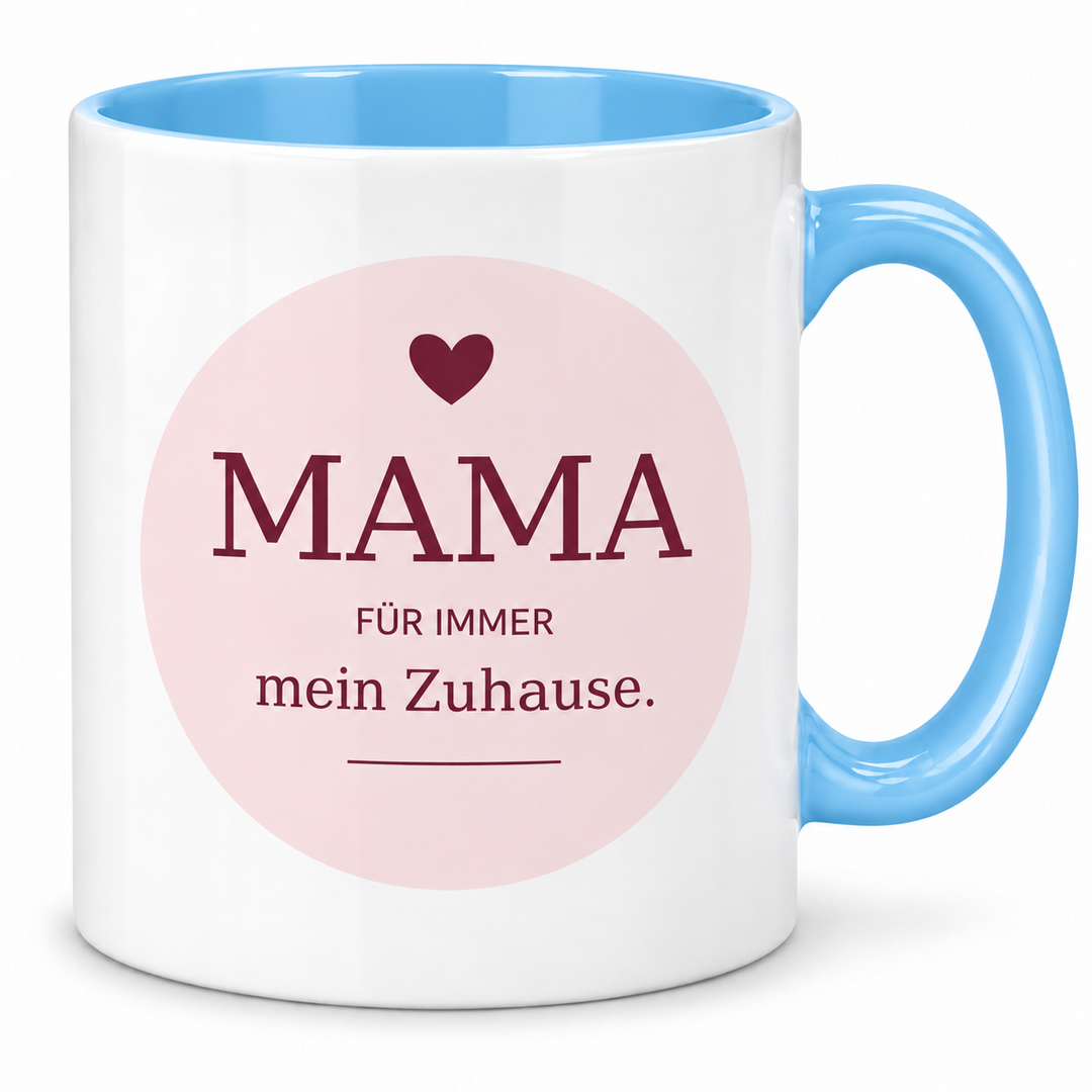 Mama-Tasse Für immer mein Zuhause – blau