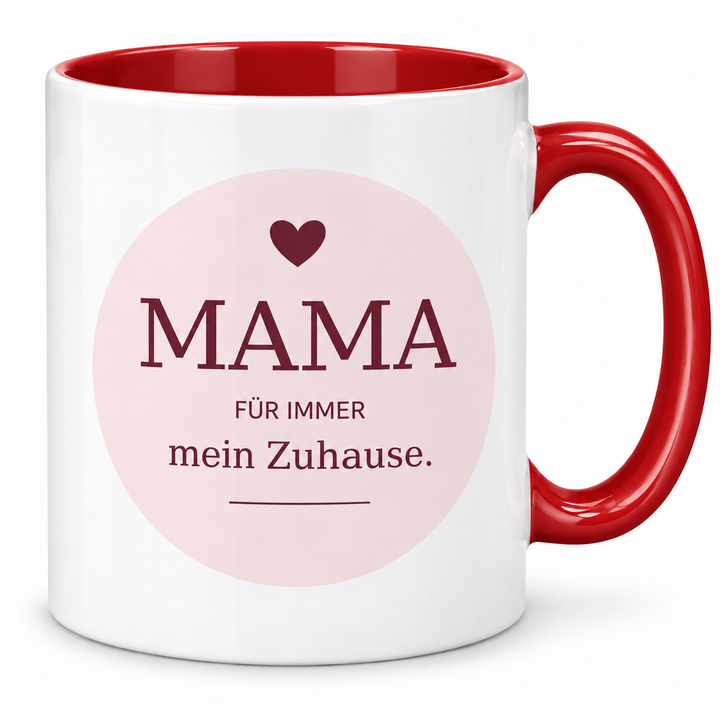 Mama-Tasse Für immer mein Zuhause – rot