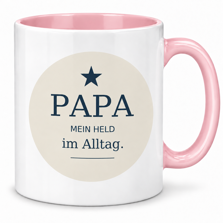 Papa-Tasse Mein Held im Alltag – rosa