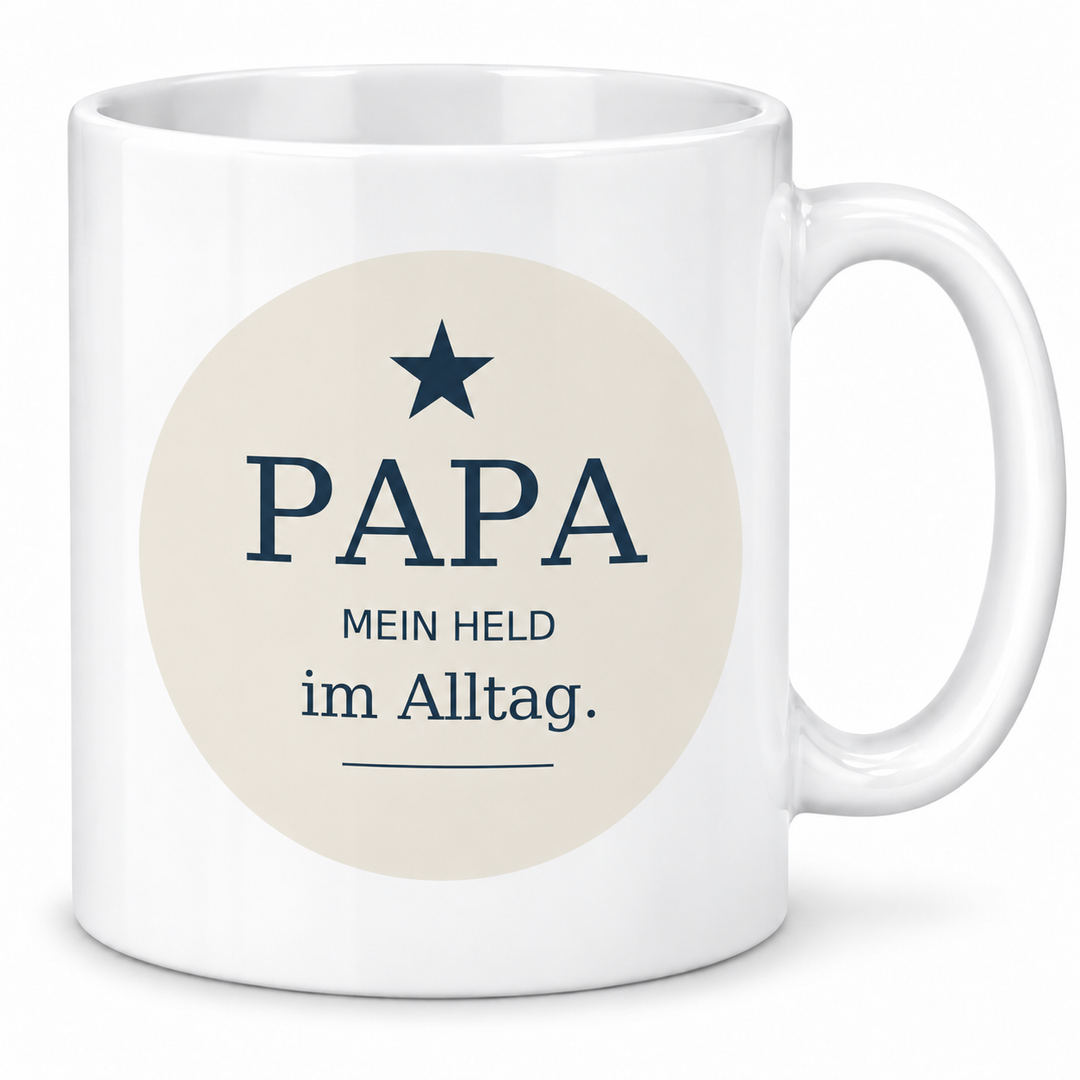 Papa-Tasse Mein Held im Alltag – weiss