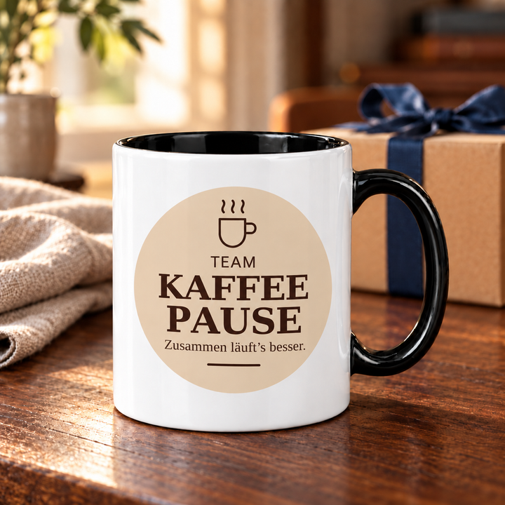PEP-GIFT-006 Team Kaffeepause Kollegen-Tasse im Büro