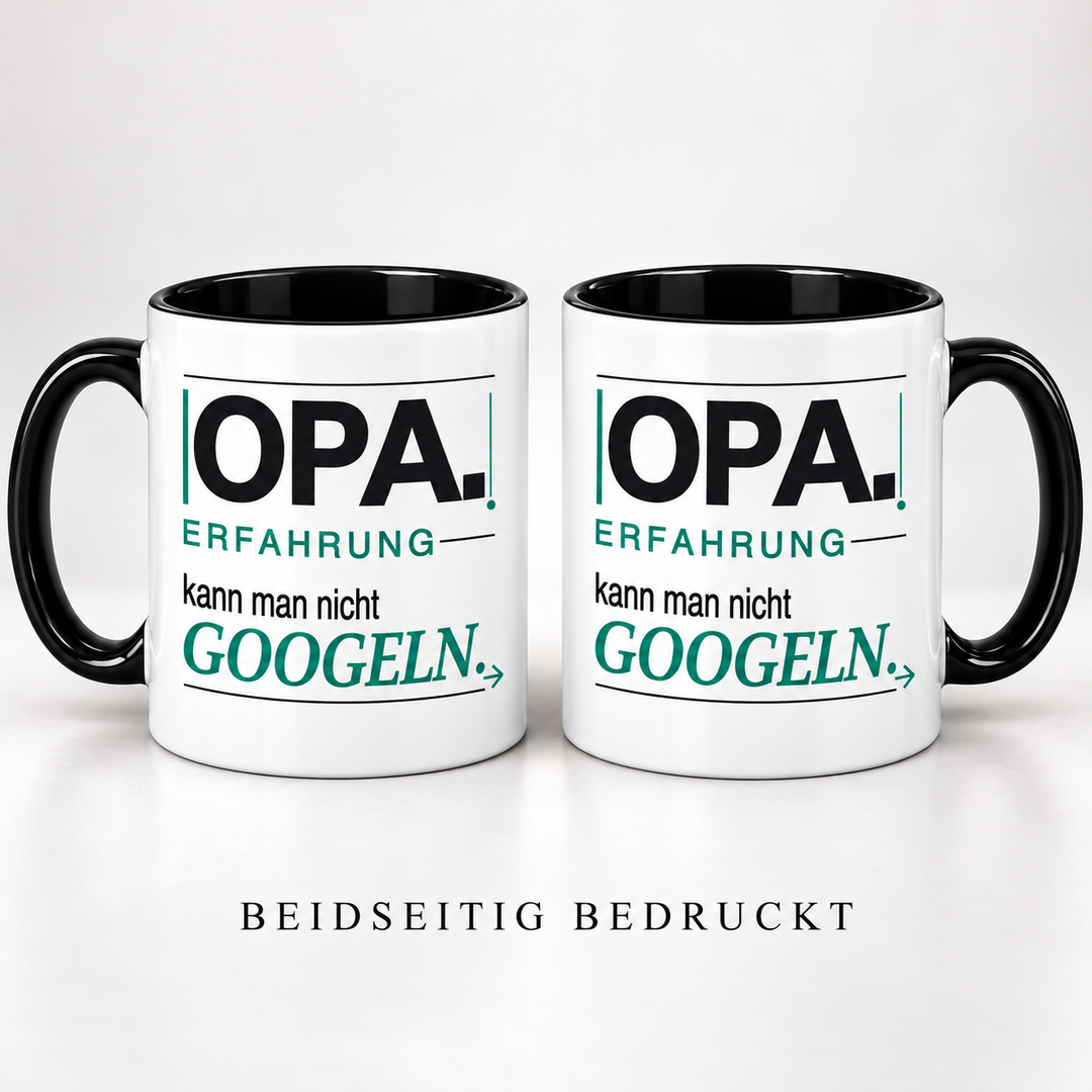 Opa-Tasse beidseitig bedruckt