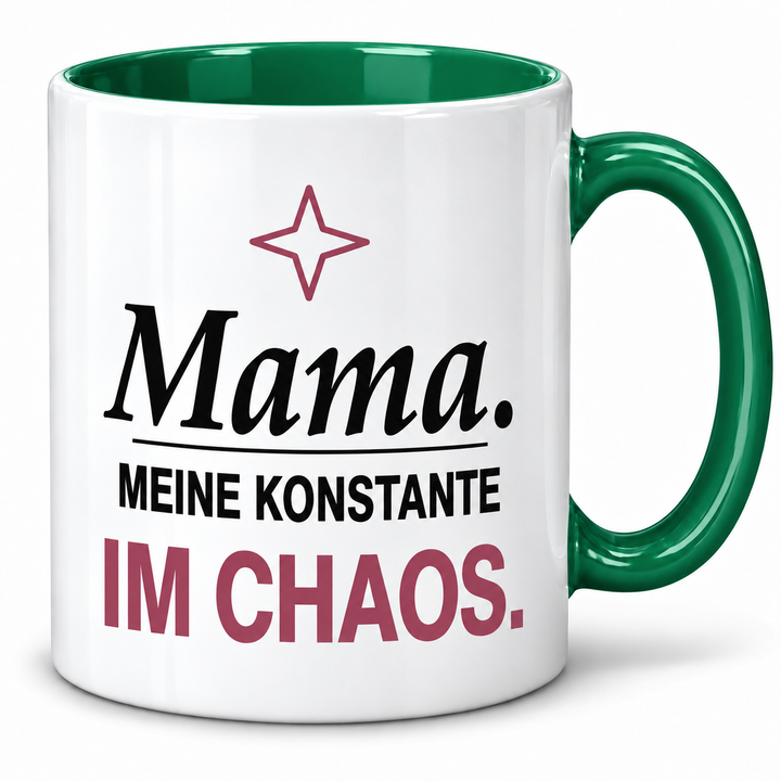 Mama-Tasse Meine Konstante im Chaos – Grün