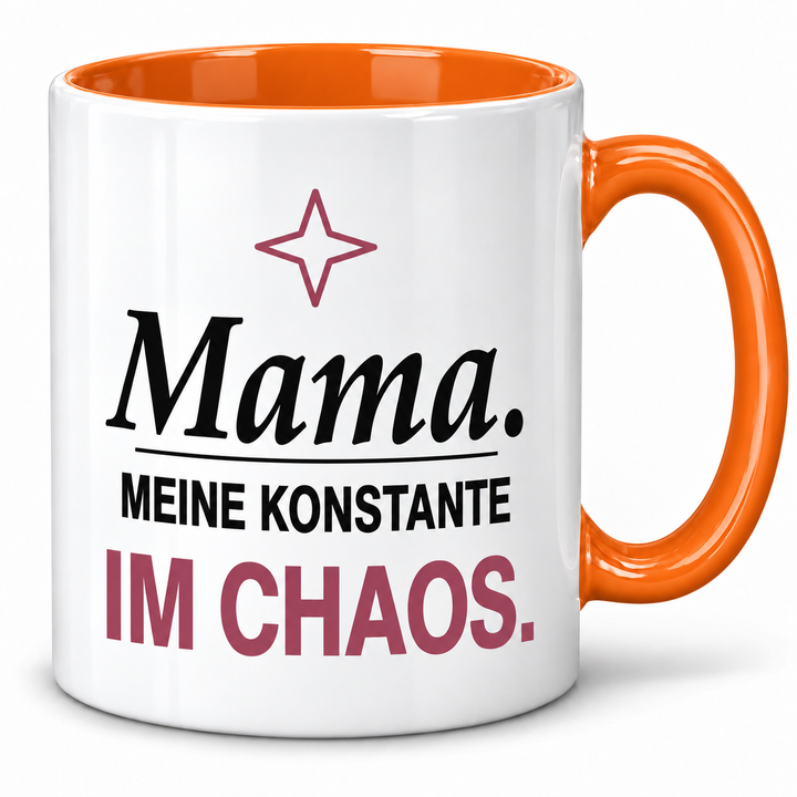 Mama-Tasse Meine Konstante im Chaos – Orange