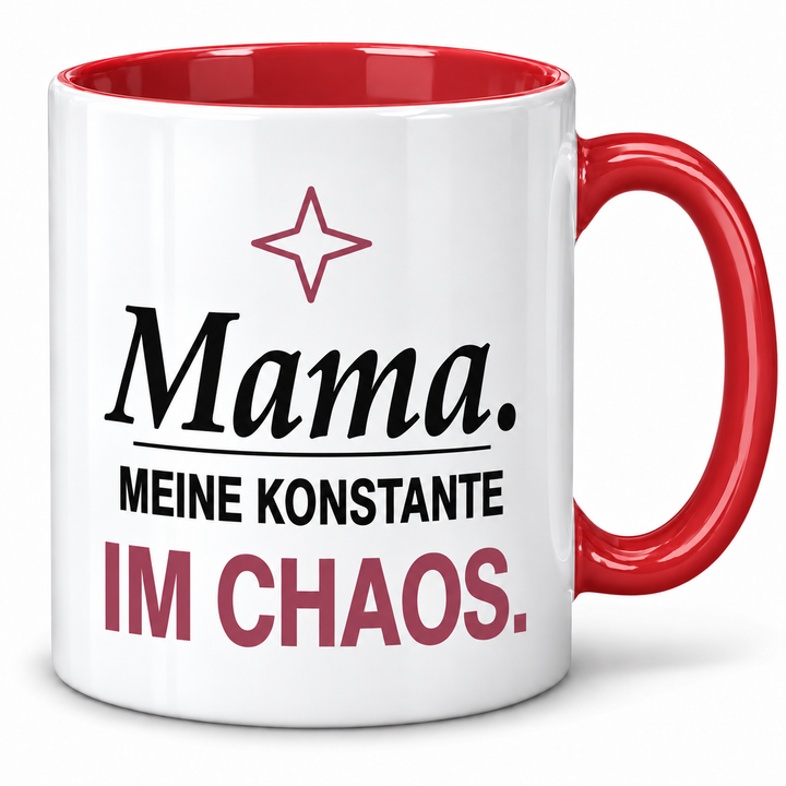 Mama-Tasse Meine Konstante im Chaos – Rot