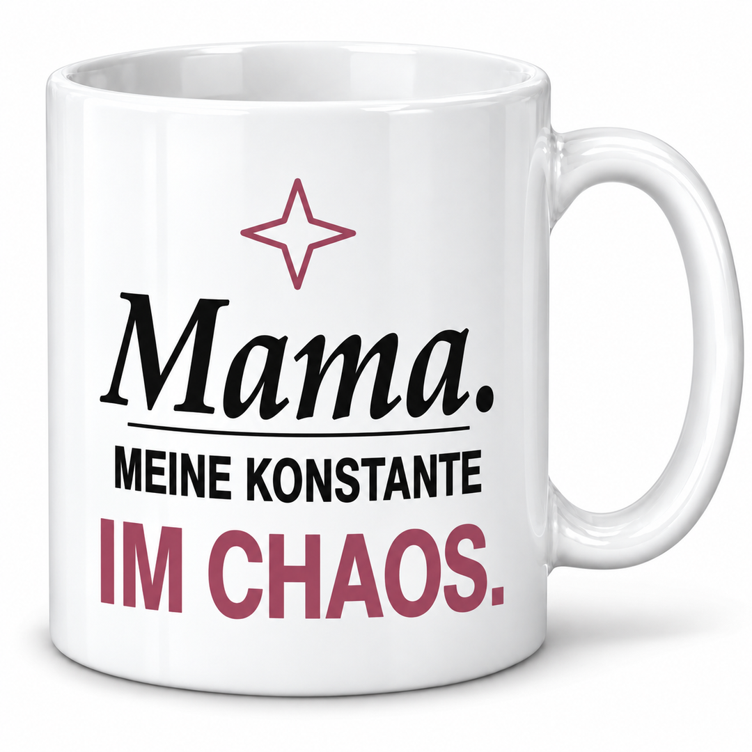 Mama-Tasse Meine Konstante im Chaos – Weiß