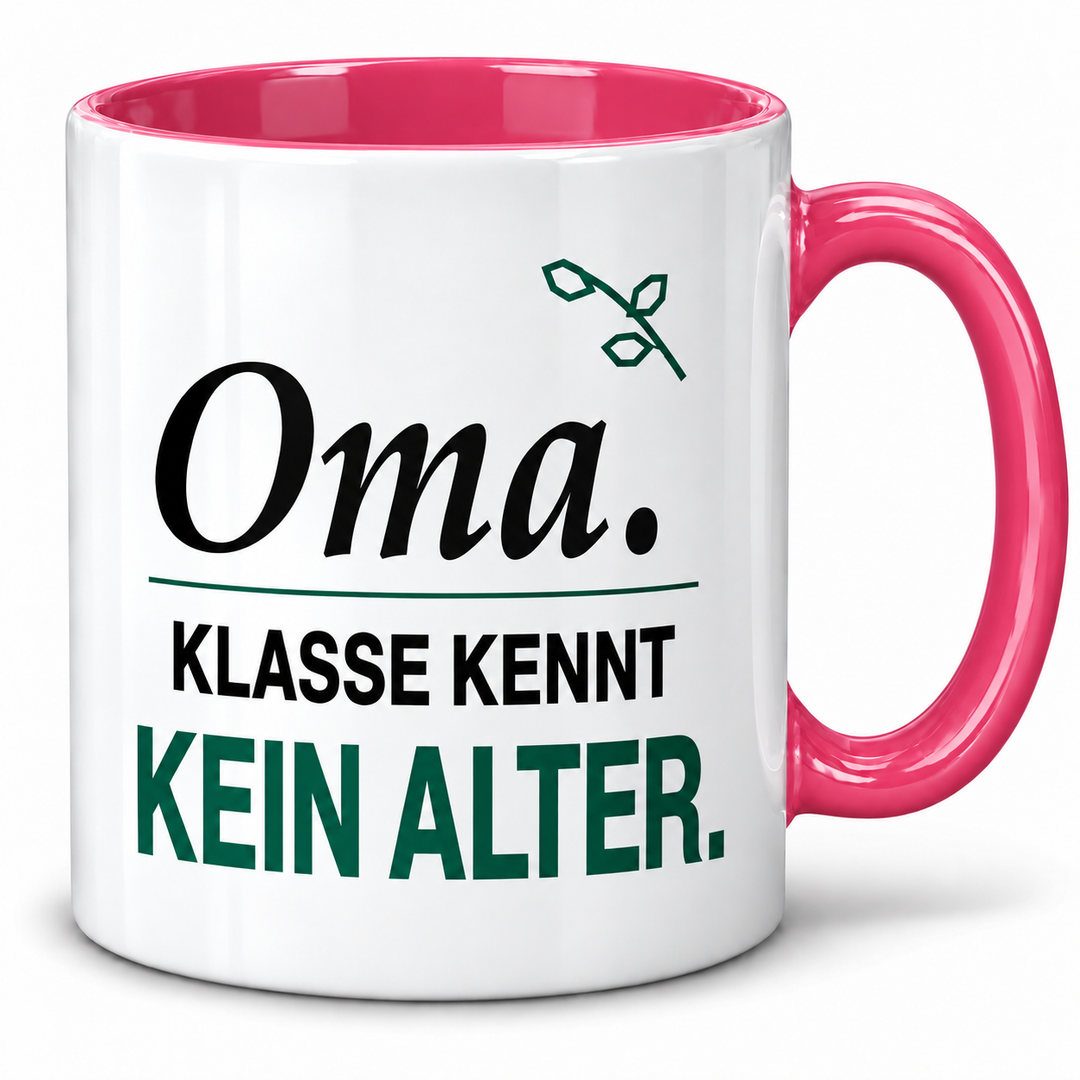 Oma-Tasse Klasse kennt kein Alter – Rosa