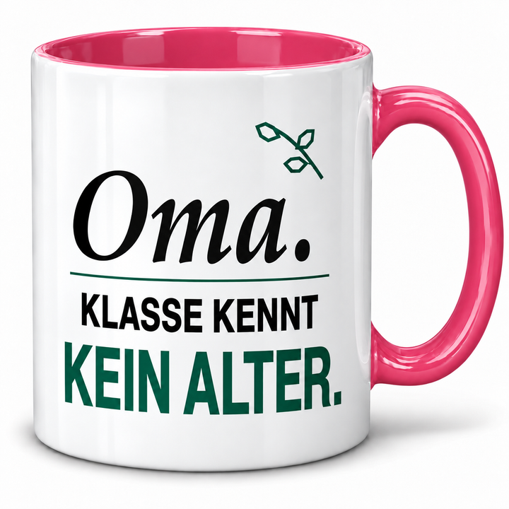 Oma-Tasse Klasse kennt kein Alter – Rosa
