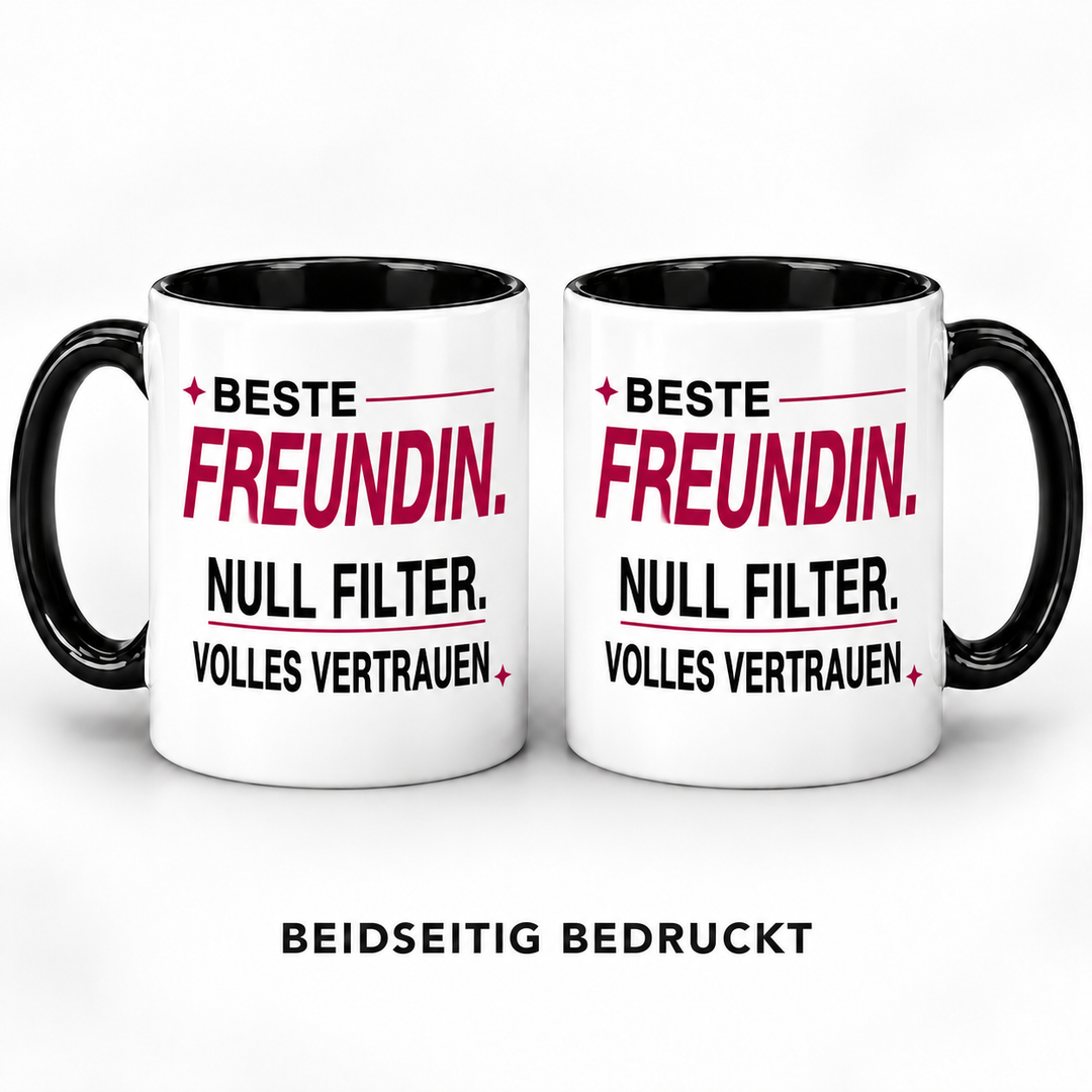 Beidseitig bedruckte Beste-Freundin-Tasse