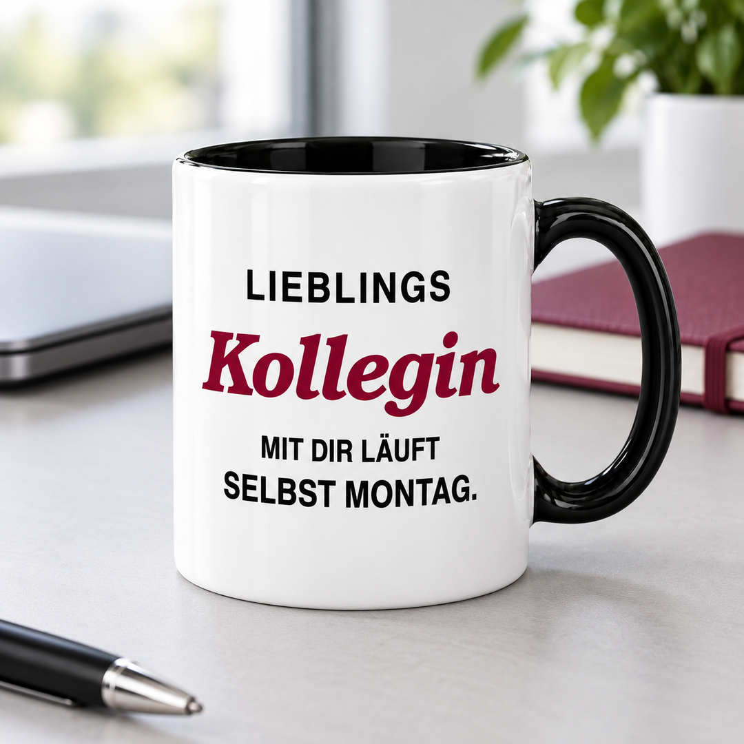 PEPAM Lieblingskollegin-Tasse – Mit dir läuft selbst Montag – lifestyle