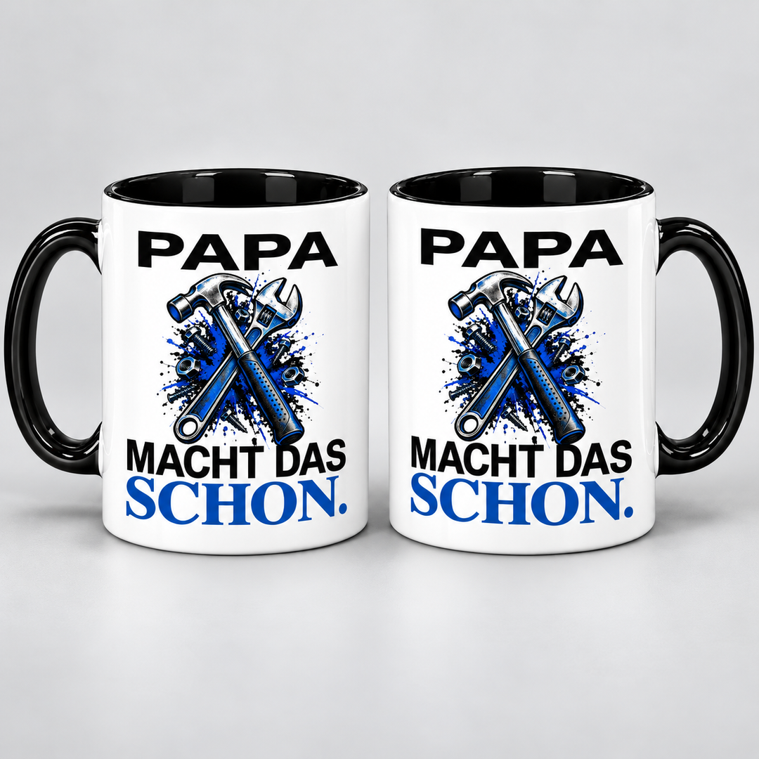 Papa-Tasse – identisches Motiv auf beiden Seiten