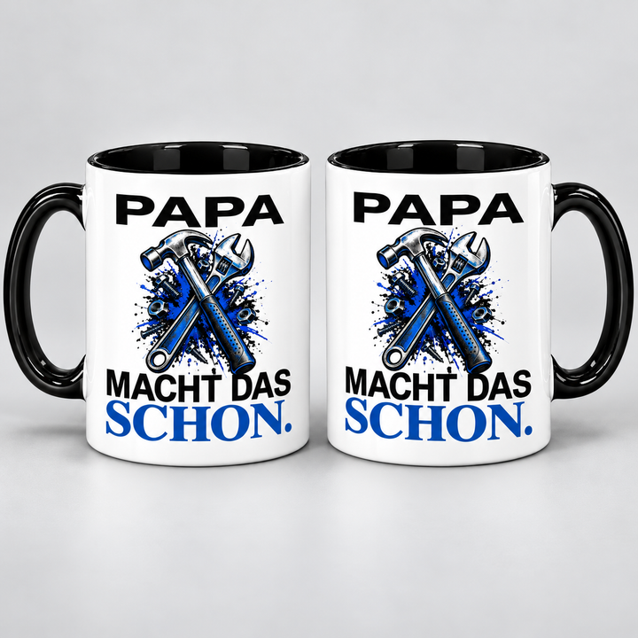Papa-Tasse – identisches Motiv auf beiden Seiten