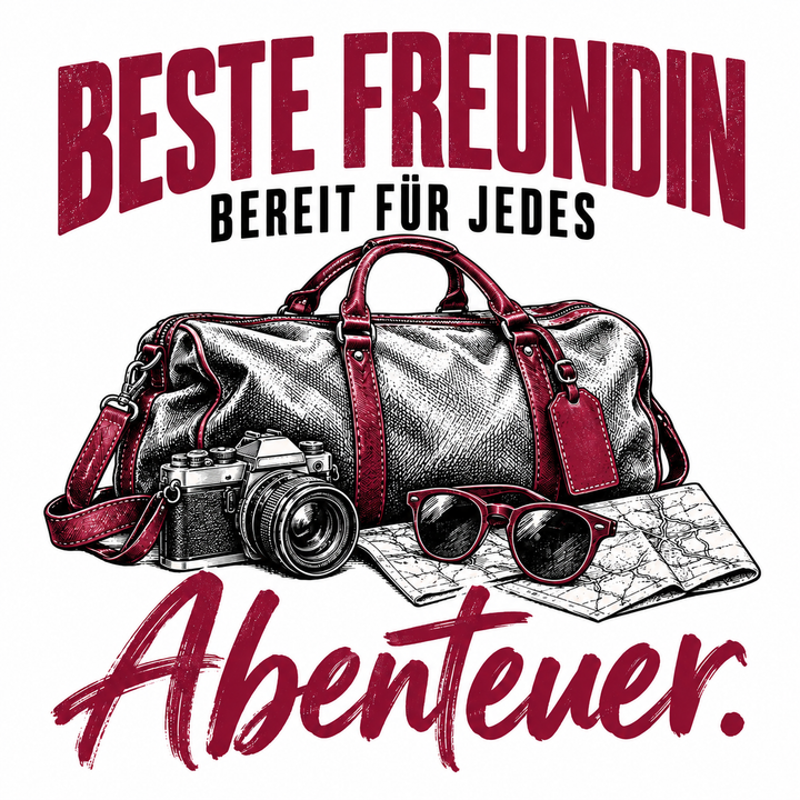 Motiv Beste Freundin – bereit für jedes Abenteuer