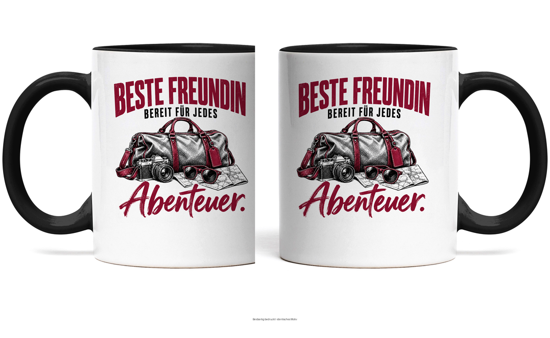 Beste-Freundin-Tasse – beidseitig identisch bedruckt