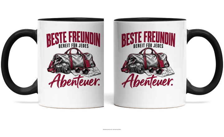 Beste-Freundin-Tasse – beidseitig identisch bedruckt