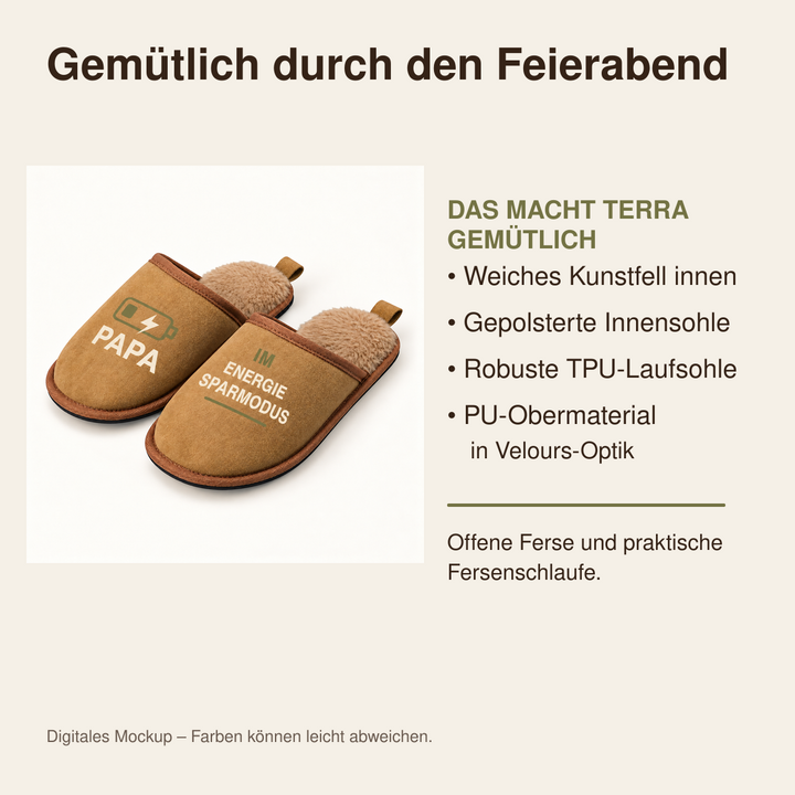Vorteile der braunen Terra Hausschuhe