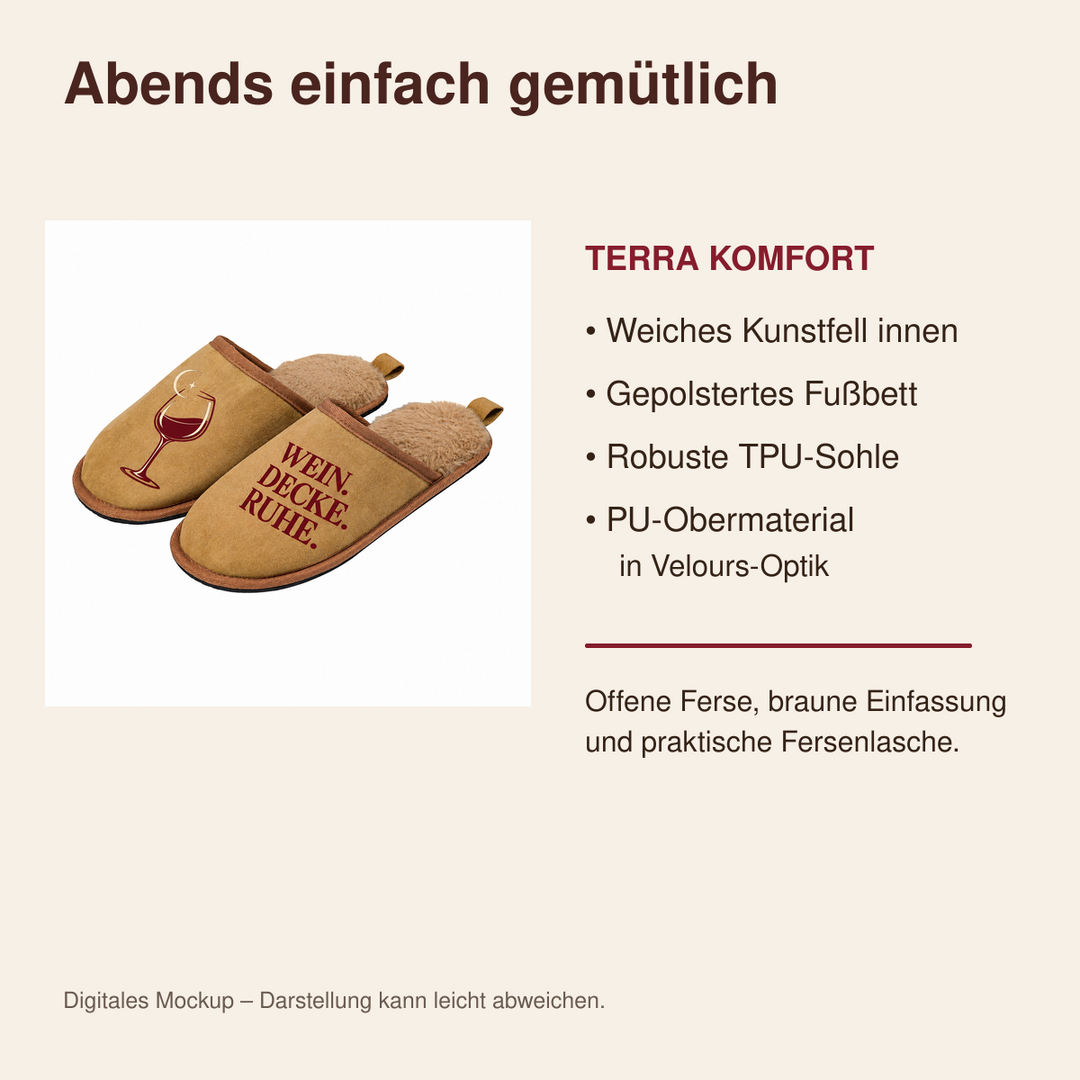 Terra Hausschuhe – Materialvorteile