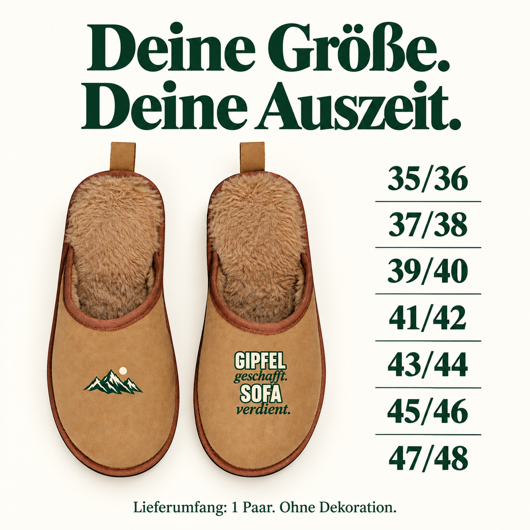 Hausschuhe in den Größen 35/36 bis 47/48; Lieferumfang ein Paar