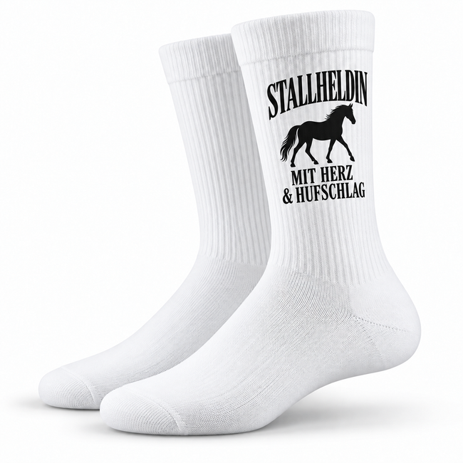 Stallheldin Socken mit Pferdemotiv – Geschenk für Reiterinnen