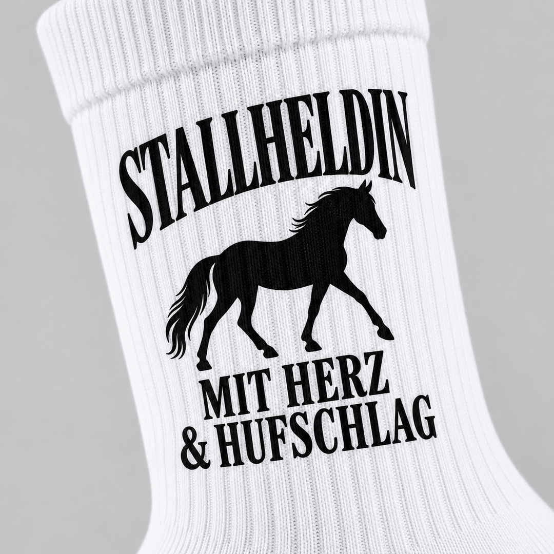 Detail des Stallheldin-Motivdrucks