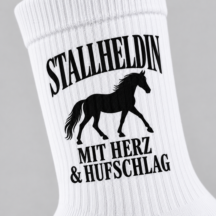 Detail des Stallheldin-Motivdrucks
