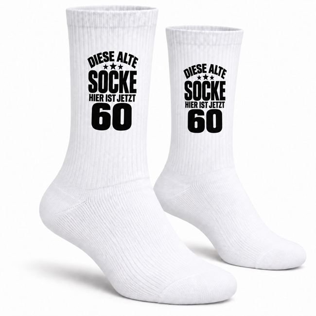 Diese alte Socke ist jetzt 60 – Socken zum 60. Geburtstag