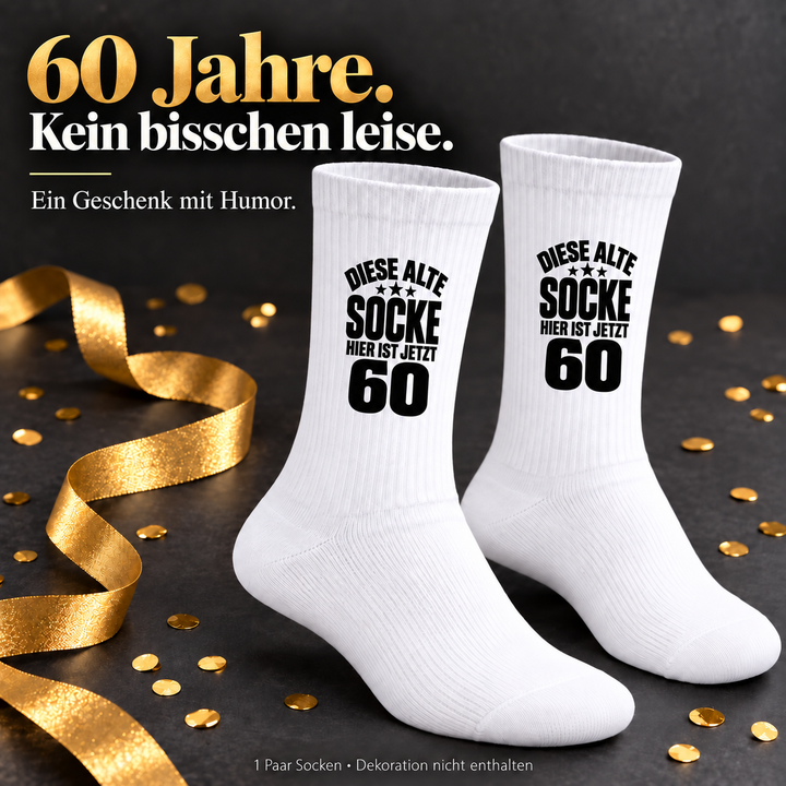 Geschenkidee zum 60. Geburtstag – Socken mit Humor