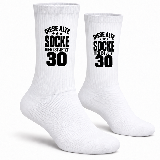 Diese alte Socke ist jetzt 30 – Socken zum 30. Geburtstag