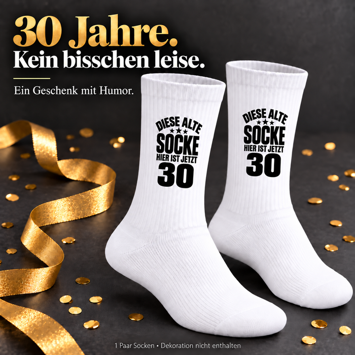 Geschenkidee zum 30. Geburtstag – Socken mit Humor