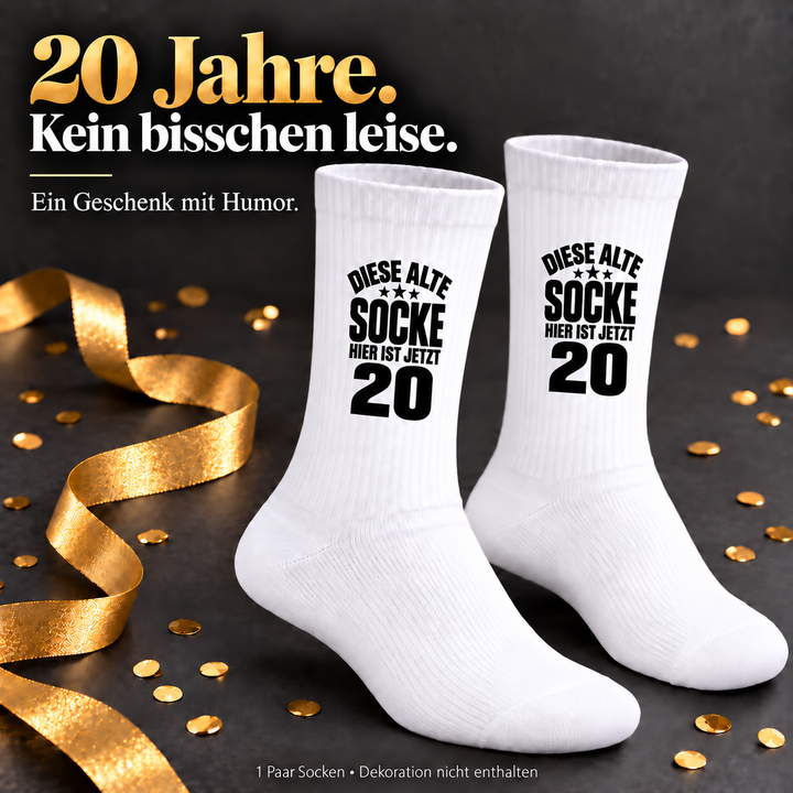Geschenkidee zum 20. Geburtstag – Socken mit Humor