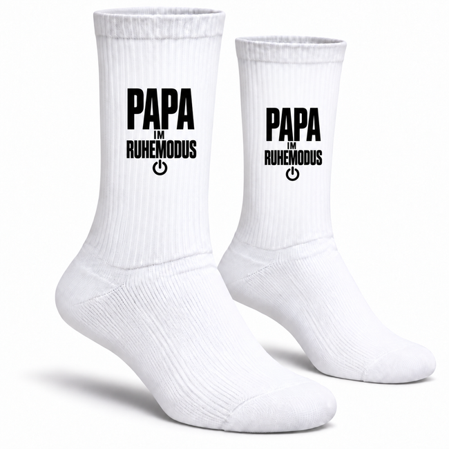 Papa im Ruhemodus – Lustige Socken als Geschenk für Papa
