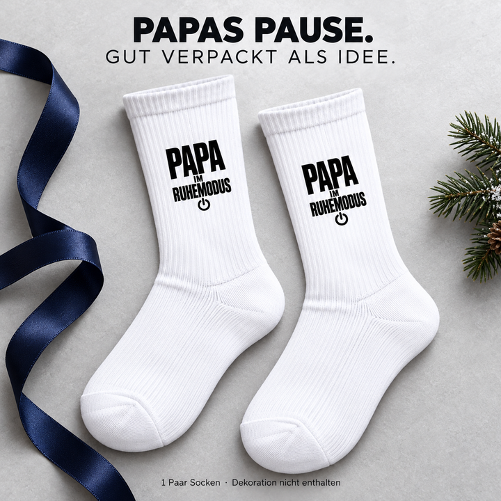 Geschenkidee für Papa – ein Paar Socken, Dekoration nicht enthalten