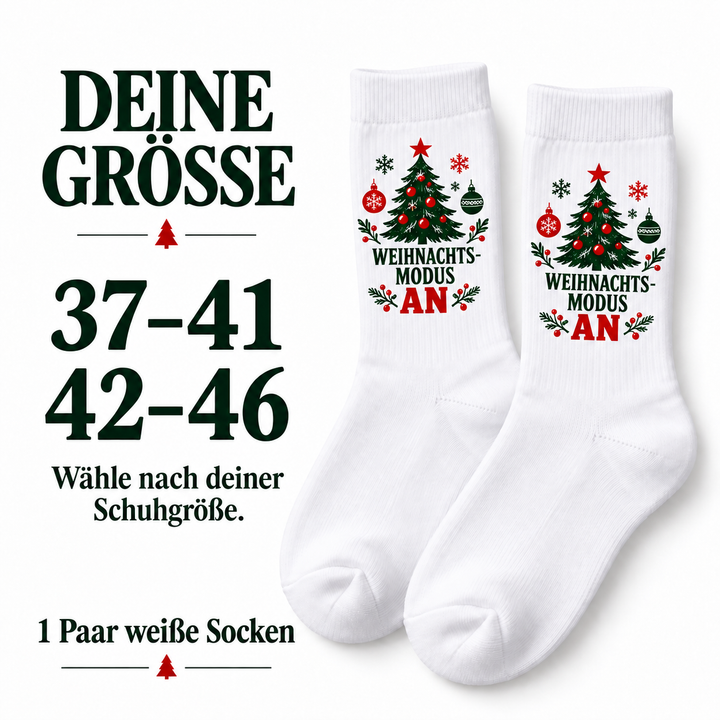 Weihnachtssocken in den Größen 37–41 und 42–46
