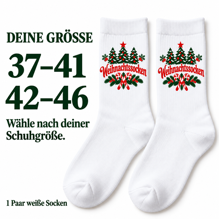 Weihnachtssocken in den Größen 37–41 und 42–46
