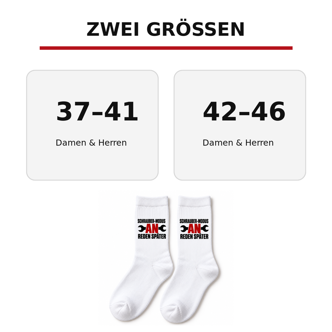 Schrauber-Socken in den Größen 37–41 und 42–46