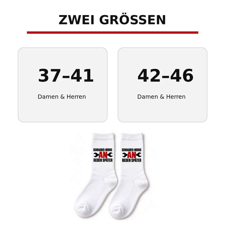 Schrauber-Socken in den Größen 37–41 und 42–46