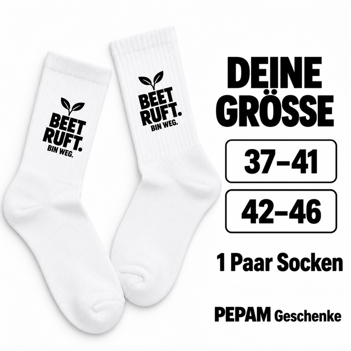 Garten-Socken in den Größen 37–41 und 42–46, Lieferumfang ein Paar