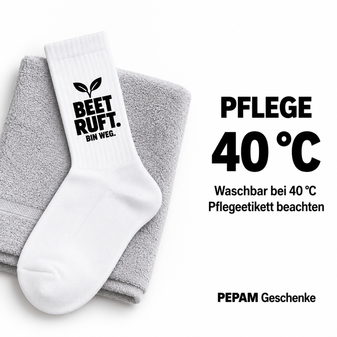 Garten-Socken waschbar bei 40 Grad: Pflegeetikett beachten